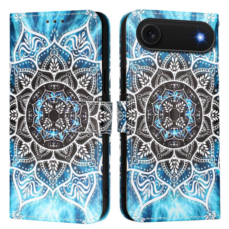 Colored Drawing Pattern Plain Weave Leather Phone Case, For iPhone 15 Plus, For iPhone 15