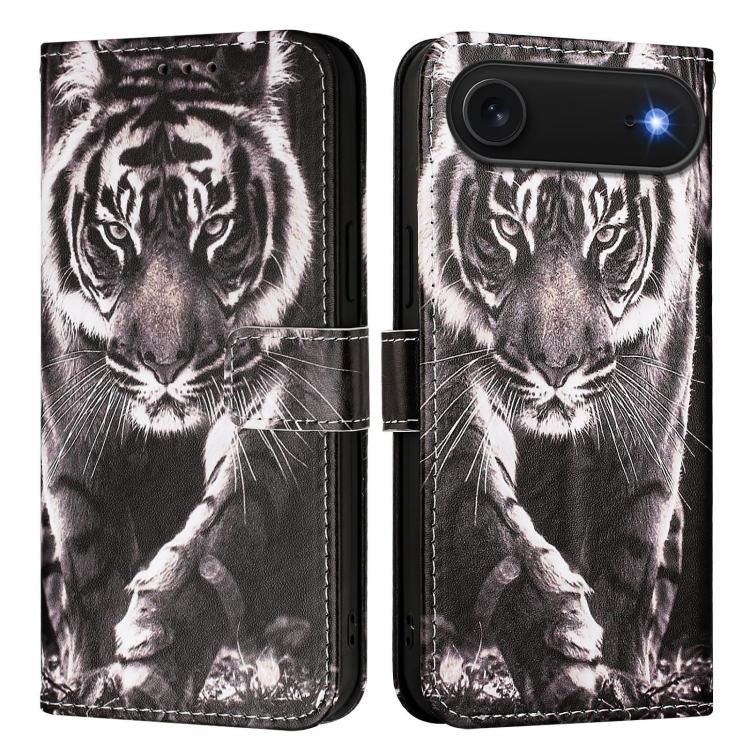 Colored Drawing Pattern Plain Weave Leather Phone Case, For iPhone 15 Plus, For iPhone 15