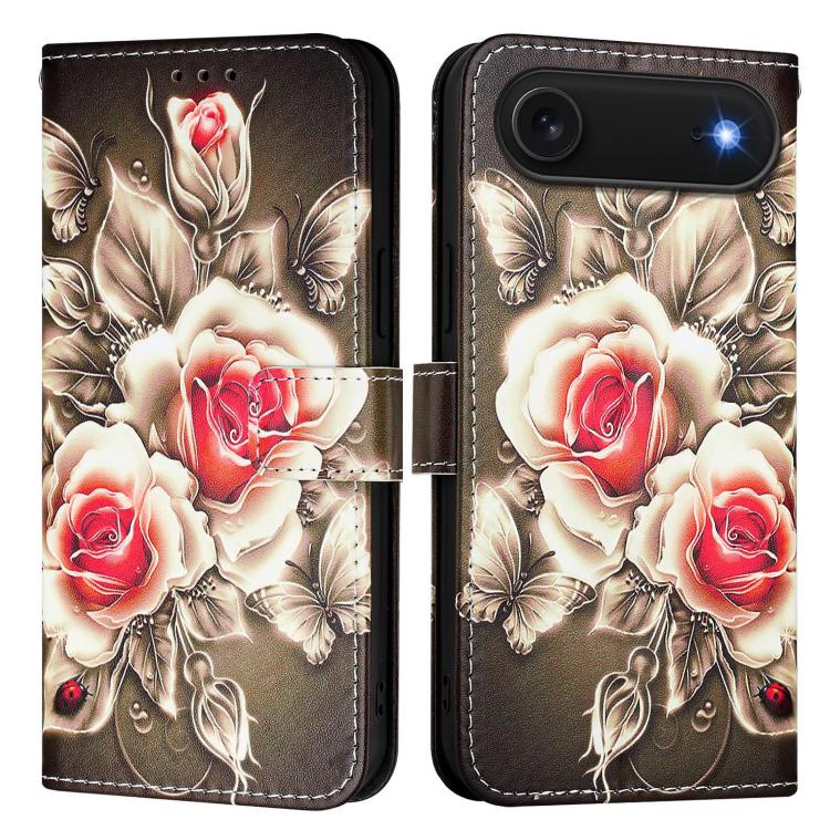 Colored Drawing Pattern Plain Weave Leather Phone Case, For iPhone 15 Plus, For iPhone 15