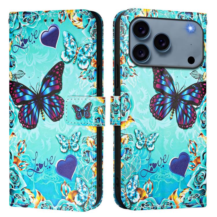 Colored Drawing Pattern Plain Weave Leather Phone Case, iPhone 16e, For iPhone 15 Pro Max, For iPhone 15 Pro
