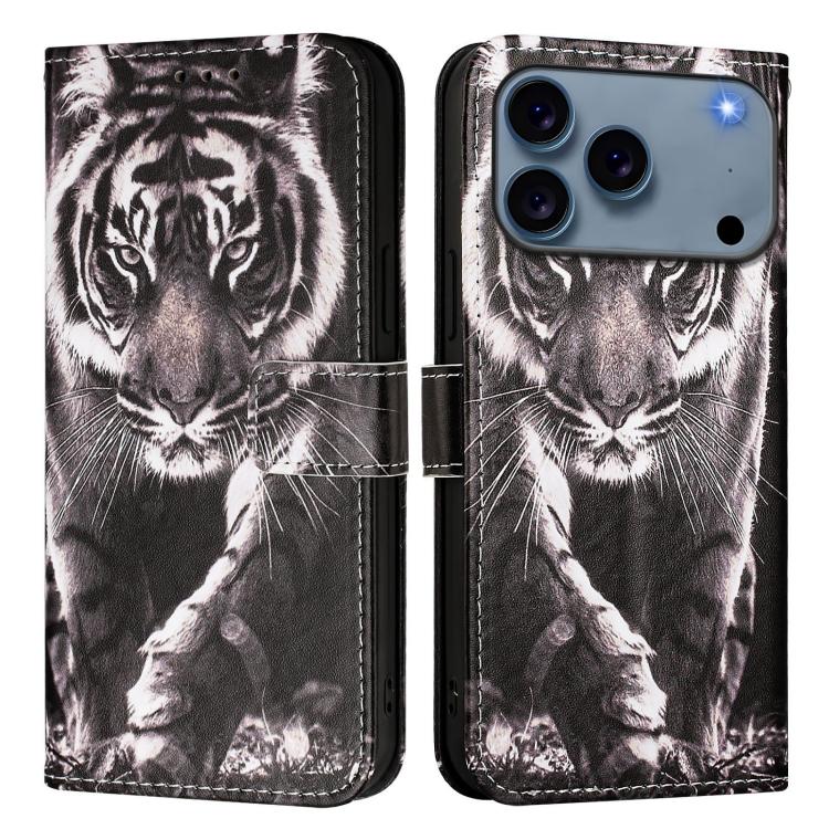 Colored Drawing Pattern Plain Weave Leather Phone Case, iPhone 16e, For iPhone 15 Pro Max, For iPhone 15 Pro