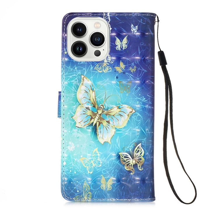 3D Painting Horizontal Flip Leather Phone Case, For iPhone 15 Pro, For iPhone 15 Plus, For iPhone 15