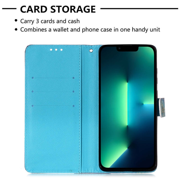3D Painting Horizontal Flip Leather Phone Case, For iPhone 15 Pro, For iPhone 15 Plus, For iPhone 15