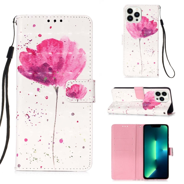 3D Painting Horizontal Flip Leather Phone Case, For iPhone 15 Pro, For iPhone 15 Plus, For iPhone 15