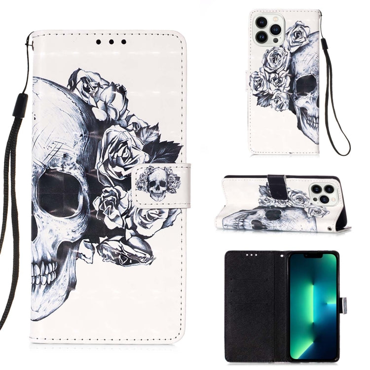 3D Painting Horizontal Flip Leather Phone Case, For iPhone 15 Pro, For iPhone 15 Plus, For iPhone 15