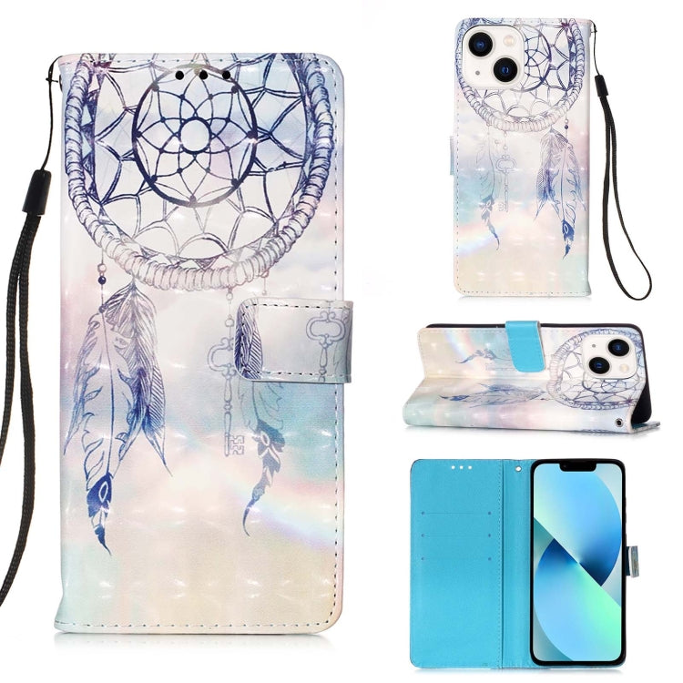 3D Painting Horizontal Flip Leather Phone Case, For iPhone 15 Pro, For iPhone 15 Plus, For iPhone 15