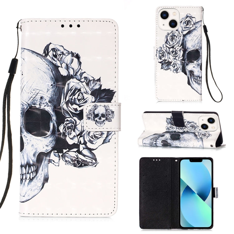 3D Painting Horizontal Flip Leather Phone Case, For iPhone 15 Pro, For iPhone 15 Plus, For iPhone 15