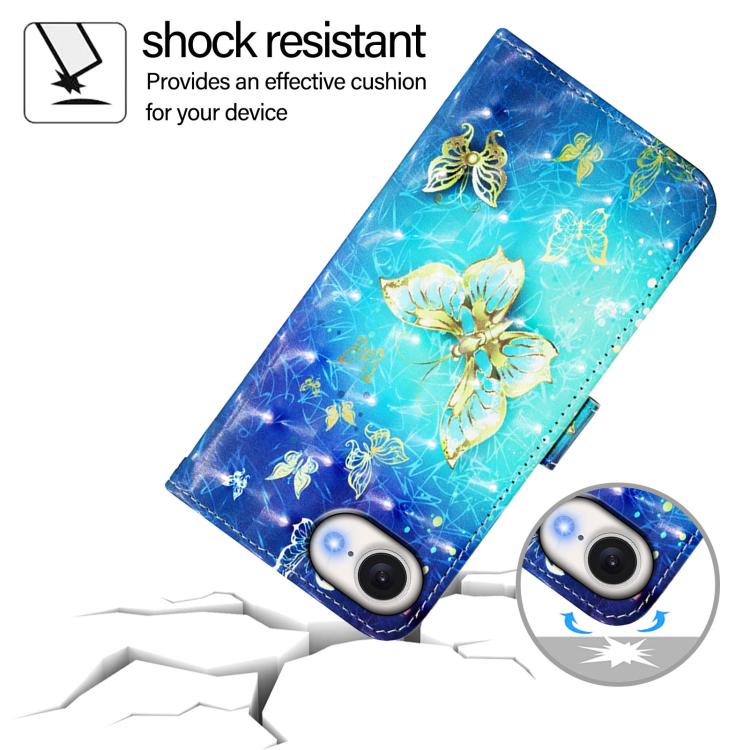 3D Painting Horizontal Flip Leather Phone Case, iPhone 16e, For iPhone 16 Pro Max, For iPhone 16 Pro