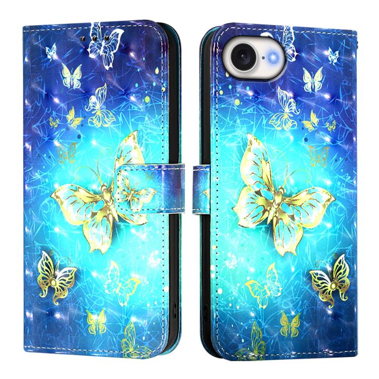 3D Painting Horizontal Flip Leather Phone Case, iPhone 16e, For iPhone 16 Pro Max, For iPhone 16 Pro