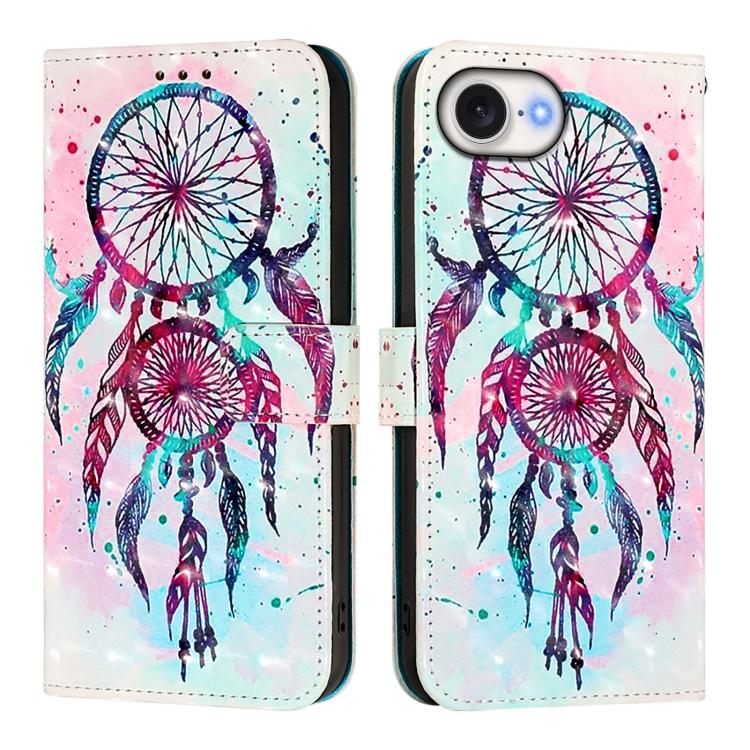3D Painting Horizontal Flip Leather Phone Case, iPhone 16e, For iPhone 16 Pro Max, For iPhone 16 Pro