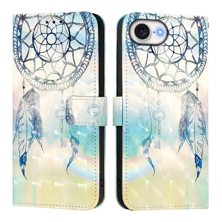 3D Painting Horizontal Flip Leather Phone Case, iPhone 16e, For iPhone 16 Pro Max, For iPhone 16 Pro
