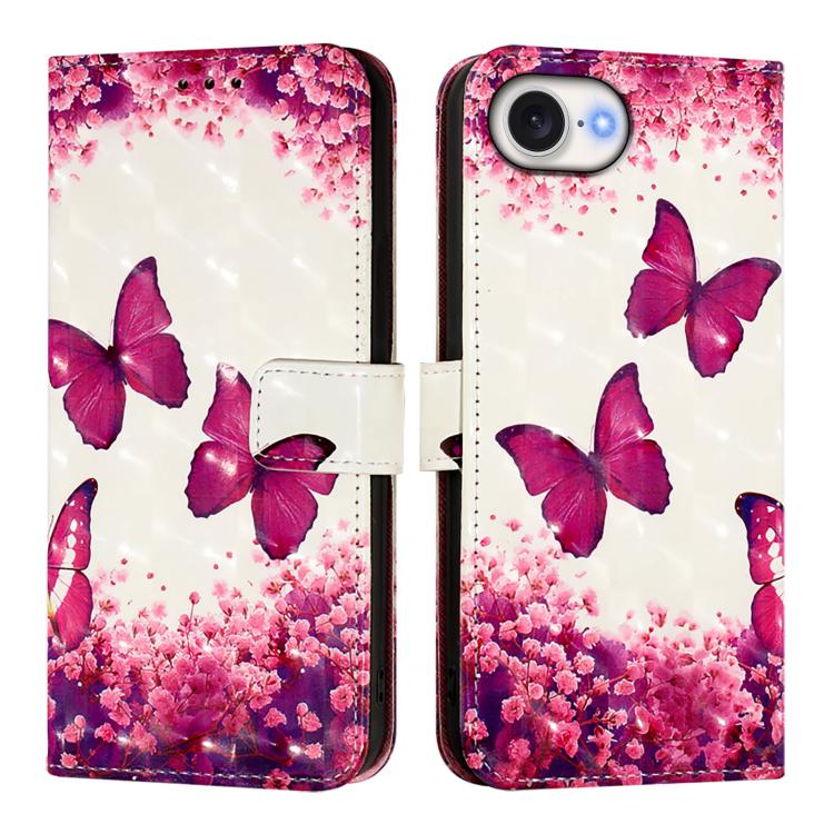 3D Painting Horizontal Flip Leather Phone Case, iPhone 16e, For iPhone 16 Pro Max, For iPhone 16 Pro