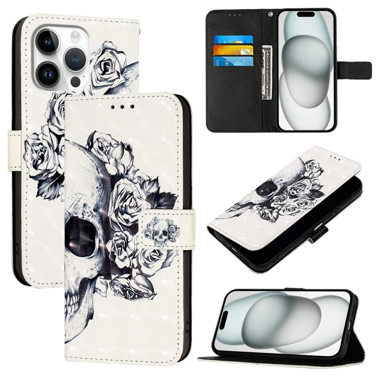 3D Painting Horizontal Flip Leather Phone Case, iPhone 16e, For iPhone 16 Pro Max, For iPhone 16 Pro