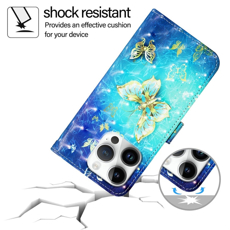 3D Painting Horizontal Flip Leather Phone Case, For iPhone 15 Pro, For iPhone 15 Plus, For iPhone 15