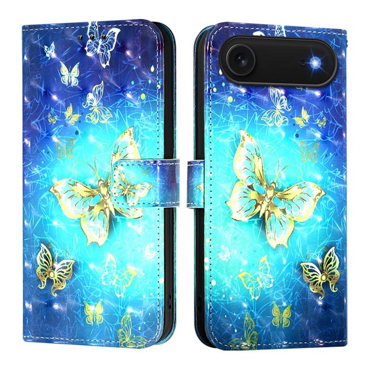 3D Painting Horizontal Flip Leather Phone Case, For iPhone 16 Plus, For iPhone 16, For iPhone 15 Pro Max