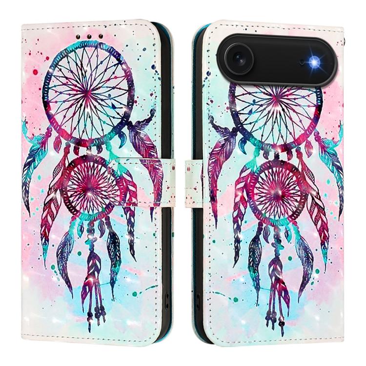 3D Painting Horizontal Flip Leather Phone Case, For iPhone 16 Plus, For iPhone 16, For iPhone 15 Pro Max
