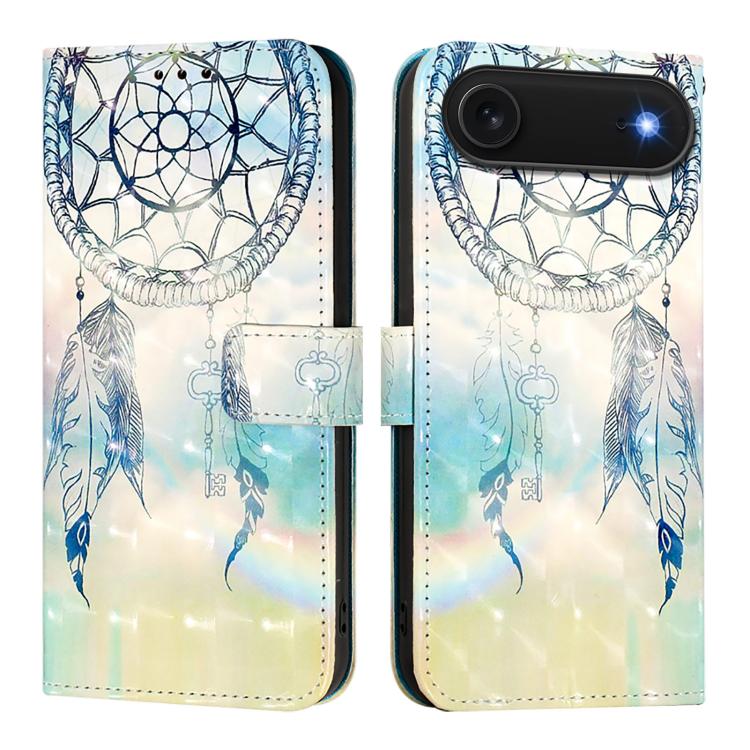 3D Painting Horizontal Flip Leather Phone Case, For iPhone 16 Plus, For iPhone 16, For iPhone 15 Pro Max