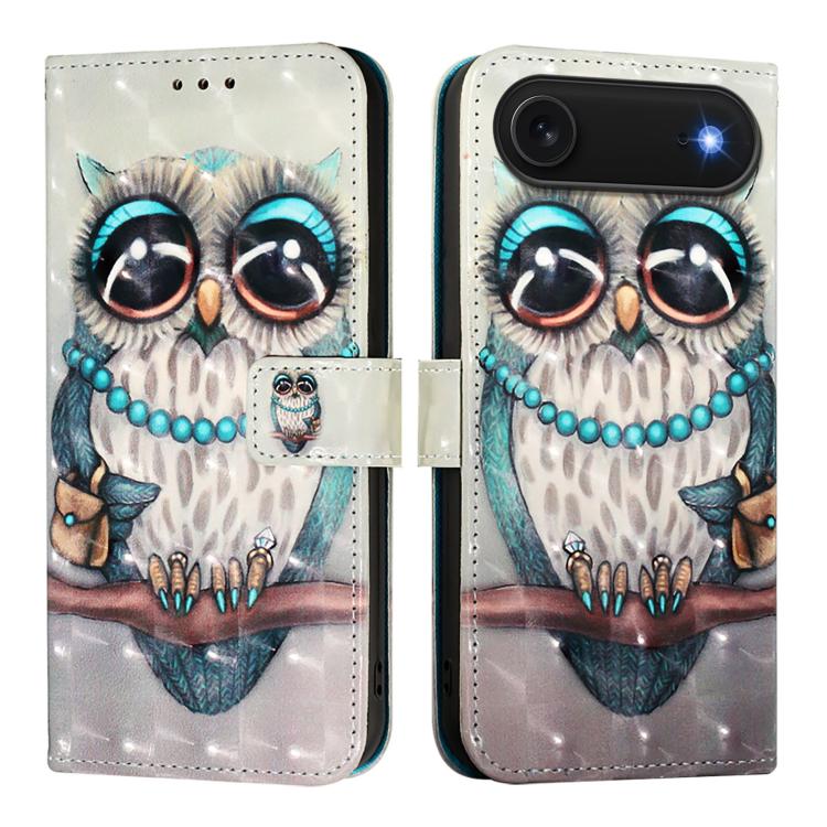 3D Painting Horizontal Flip Leather Phone Case, For iPhone 16 Plus, For iPhone 16, For iPhone 15 Pro Max