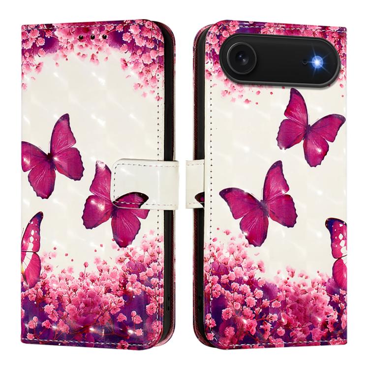 3D Painting Horizontal Flip Leather Phone Case, For iPhone 16 Plus, For iPhone 16, For iPhone 15 Pro Max