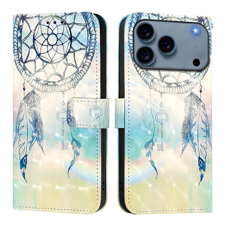 3D Painting Horizontal Flip Leather Phone Case, iPhone 16e, For iPhone 16 Pro Max, For iPhone 16 Pro