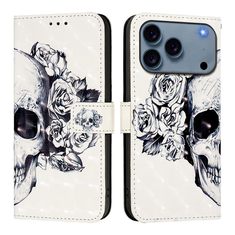 3D Painting Horizontal Flip Leather Phone Case, iPhone 16e, For iPhone 16 Pro Max, For iPhone 16 Pro