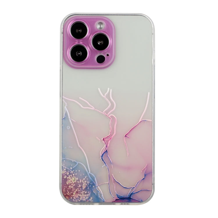 Hollow Marble Pattern TPU Straight Edge Phone Case, For iPhone 15 Pro Max, For iPhone 15 Pro, For iPhone 15 Plus, For iPhone 15