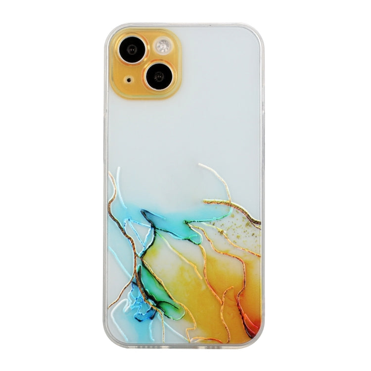 Hollow Marble Pattern TPU Straight Edge Phone Case, For iPhone 15 Pro Max, For iPhone 15 Pro, For iPhone 15 Plus, For iPhone 15