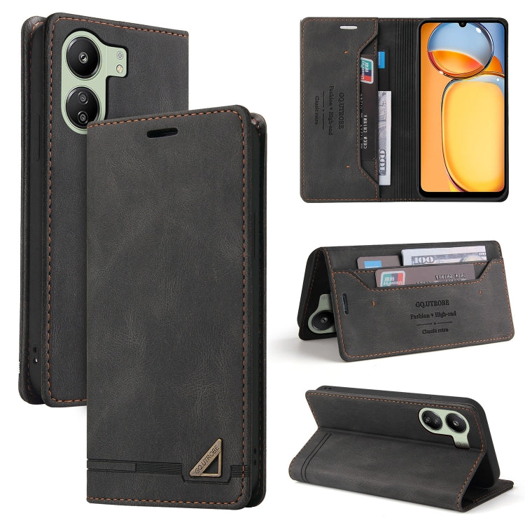 Skin Feel Anti-theft Brush Horizontal Flip Leather Case with Holder, For Xiaomi Redmi Note 13 5G, For Xiaomi Redmi 13C, For Xiaomi Redmi Note 13 Pro+, For Xiaomi Redmi Note 13 Pro 5G, For Xiaomi 13T, For Xiaomi Redmi 12