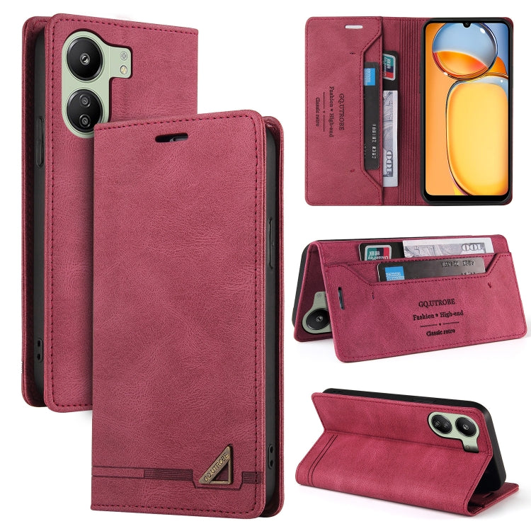 Skin Feel Anti-theft Brush Horizontal Flip Leather Case with Holder, For Xiaomi Redmi Note 13 5G, For Xiaomi Redmi 13C, For Xiaomi Redmi Note 13 Pro+, For Xiaomi Redmi Note 13 Pro 5G, For Xiaomi 13T, For Xiaomi Redmi 12