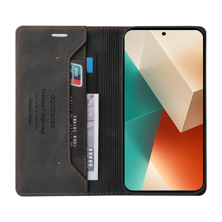 Skin Feel Anti-theft Brush Horizontal Flip Leather Case with Holder, For Xiaomi Redmi Note 13 5G, For Xiaomi Redmi 13C, For Xiaomi Redmi Note 13 Pro+, For Xiaomi Redmi Note 13 Pro 5G, For Xiaomi 13T, For Xiaomi Redmi 12