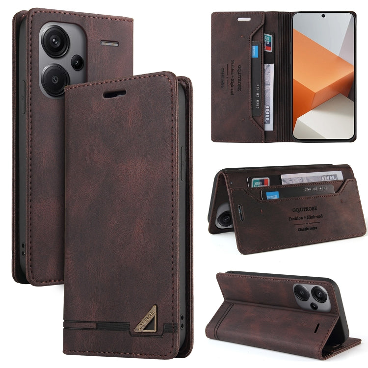 Skin Feel Anti-theft Brush Horizontal Flip Leather Case with Holder, For Xiaomi Redmi Note 13 5G, For Xiaomi Redmi 13C, For Xiaomi Redmi Note 13 Pro+, For Xiaomi Redmi Note 13 Pro 5G, For Xiaomi 13T, For Xiaomi Redmi 12