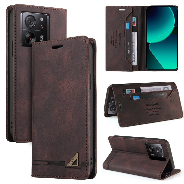 Skin Feel Anti-theft Brush Horizontal Flip Leather Case with Holder, For Xiaomi Redmi Note 13 5G, For Xiaomi Redmi 13C, For Xiaomi Redmi Note 13 Pro+, For Xiaomi Redmi Note 13 Pro 5G, For Xiaomi 13T, For Xiaomi Redmi 12