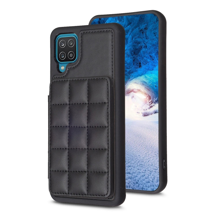 Grid Card Slot Holder Phone Case, For Samsung Galaxy A12