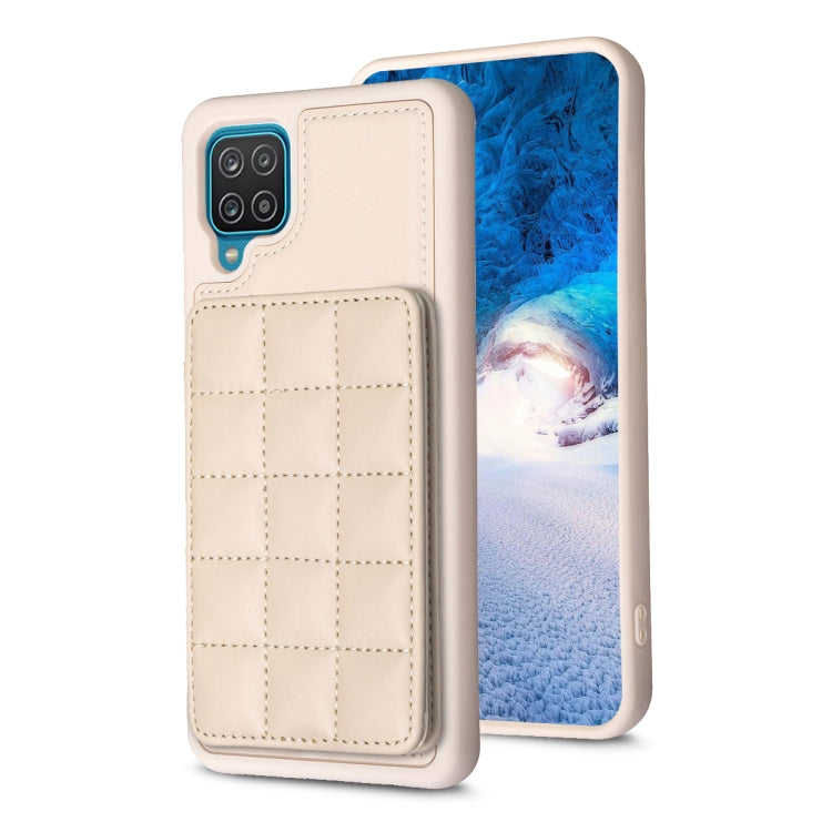 Grid Card Slot Holder Phone Case, For Samsung Galaxy A12