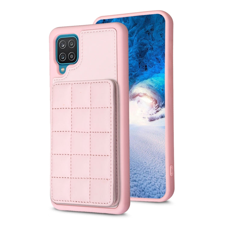 Grid Card Slot Holder Phone Case, For Samsung Galaxy A12