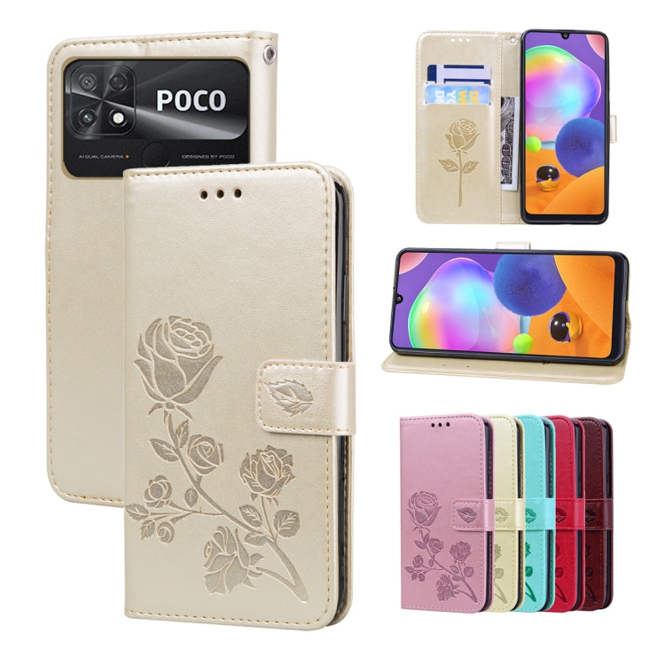 Rose Embossed Flip PU Leather Phone Case