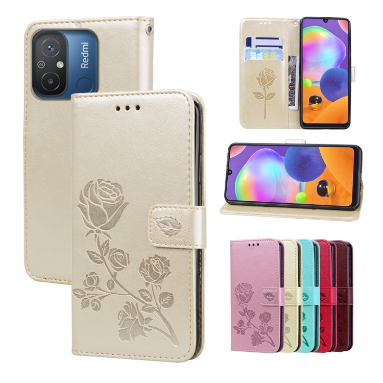 Rose Embossed Flip PU Leather Phone Case