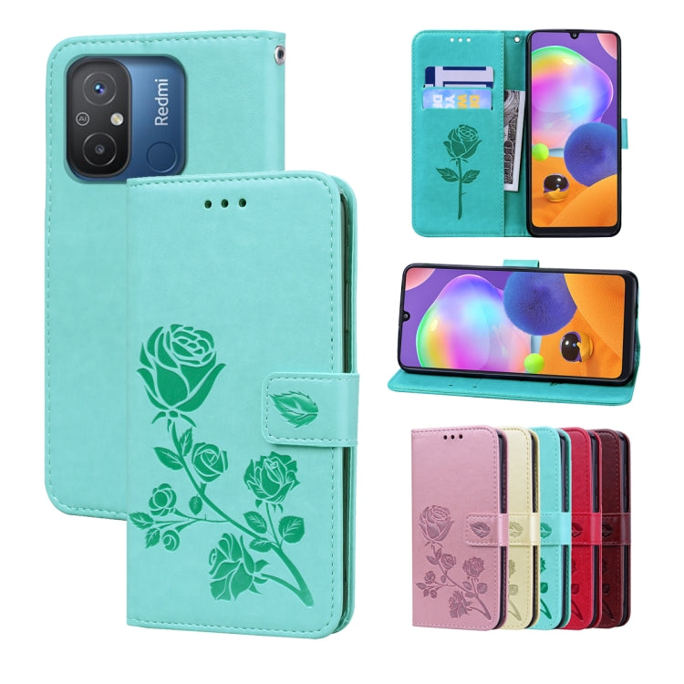 Rose Embossed Flip PU Leather Phone Case