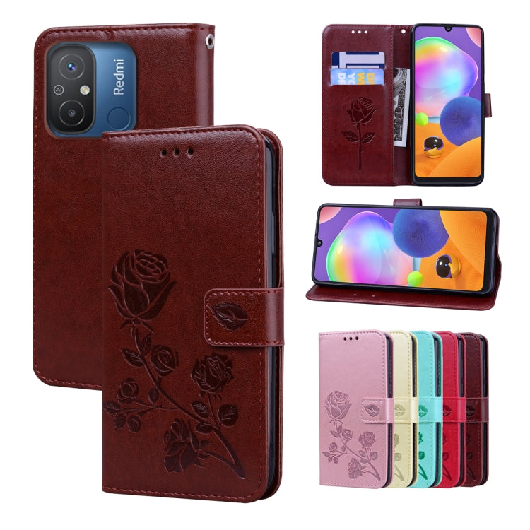 Rose Embossed Flip PU Leather Phone Case