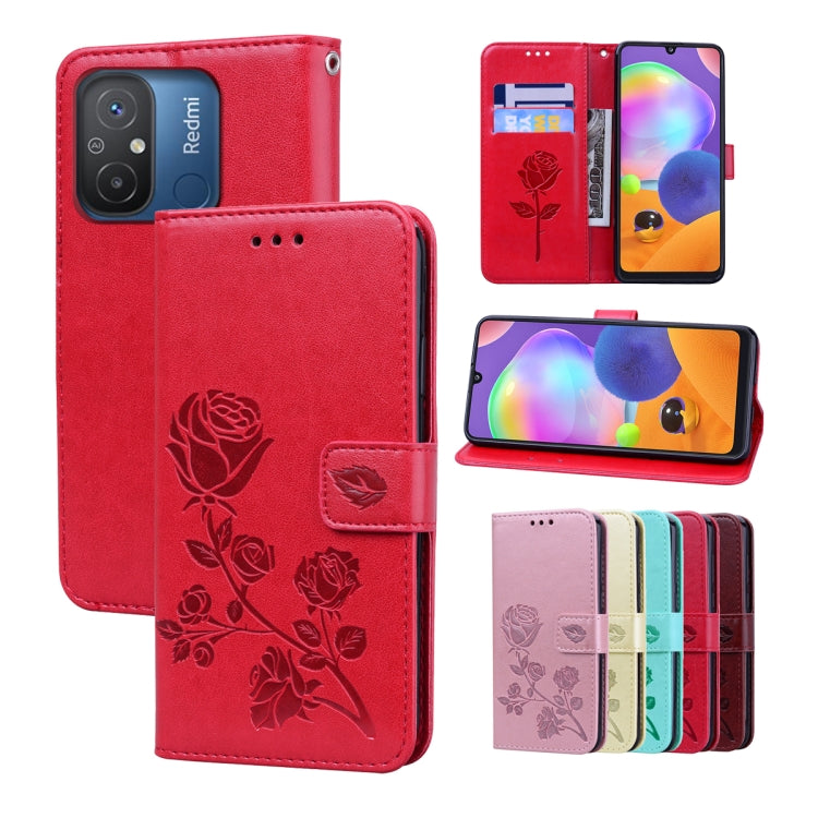 Rose Embossed Flip PU Leather Phone Case