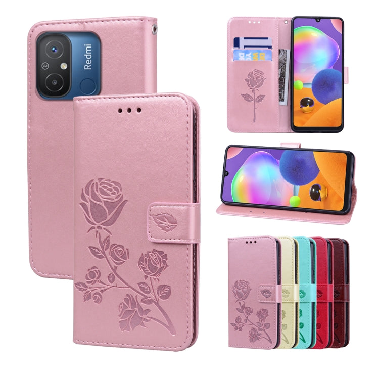 Rose Embossed Flip PU Leather Phone Case
