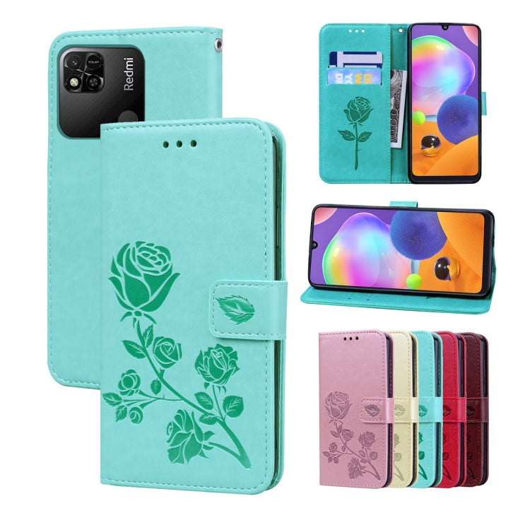 Rose Embossed Flip PU Leather Phone Case