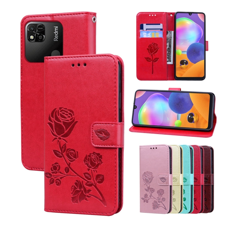 Rose Embossed Flip PU Leather Phone Case