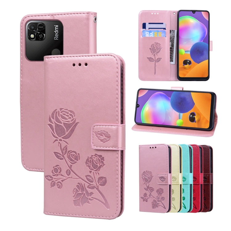 Rose Embossed Flip PU Leather Phone Case