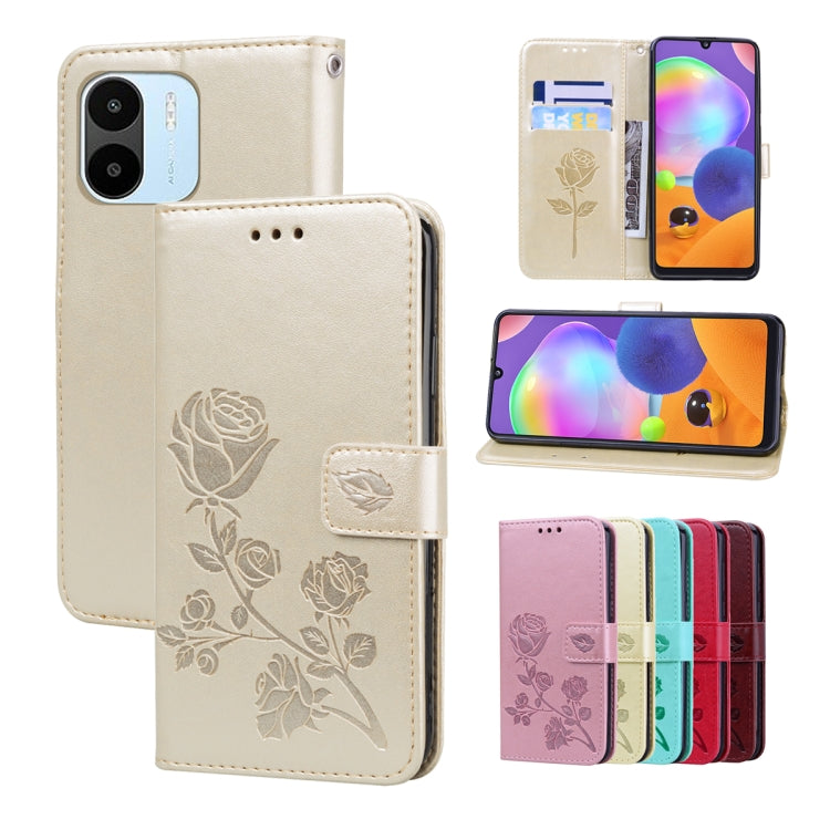 Rose Embossed Flip PU Leather Phone Case