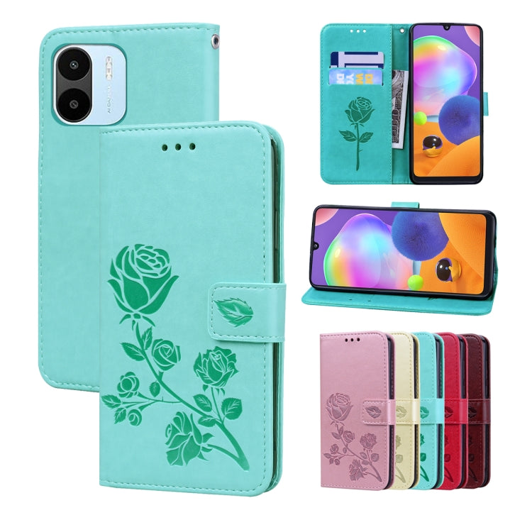Rose Embossed Flip PU Leather Phone Case