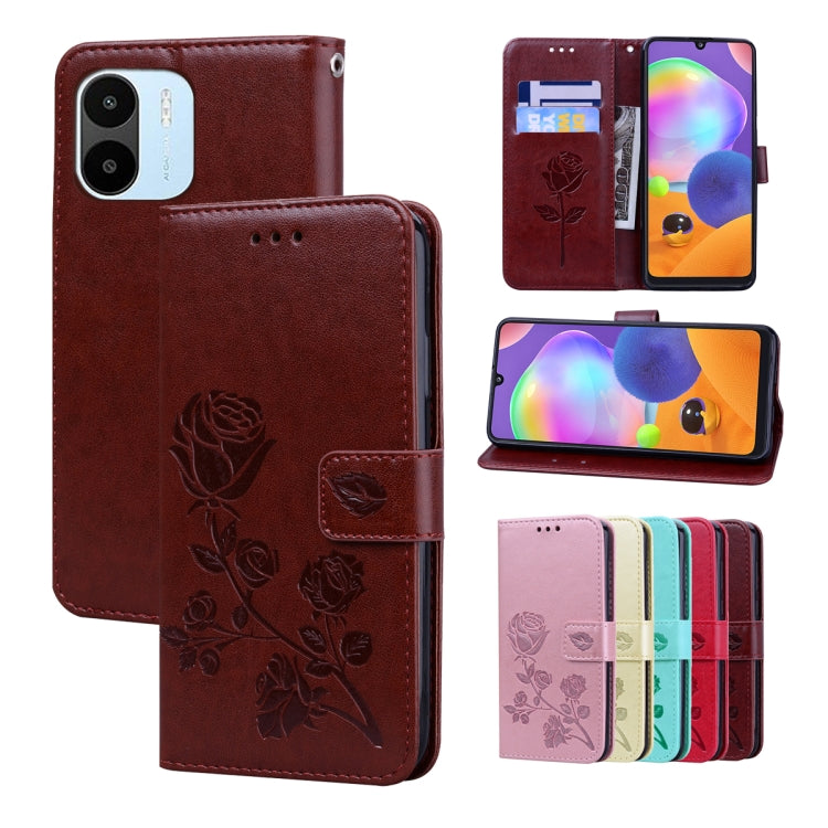 Rose Embossed Flip PU Leather Phone Case