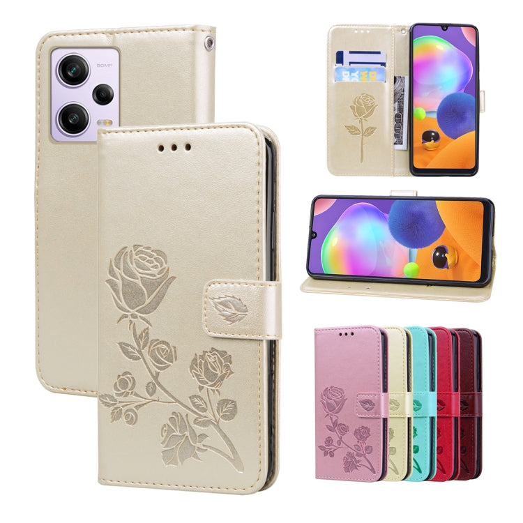Rose Embossed Flip PU Leather Phone Case