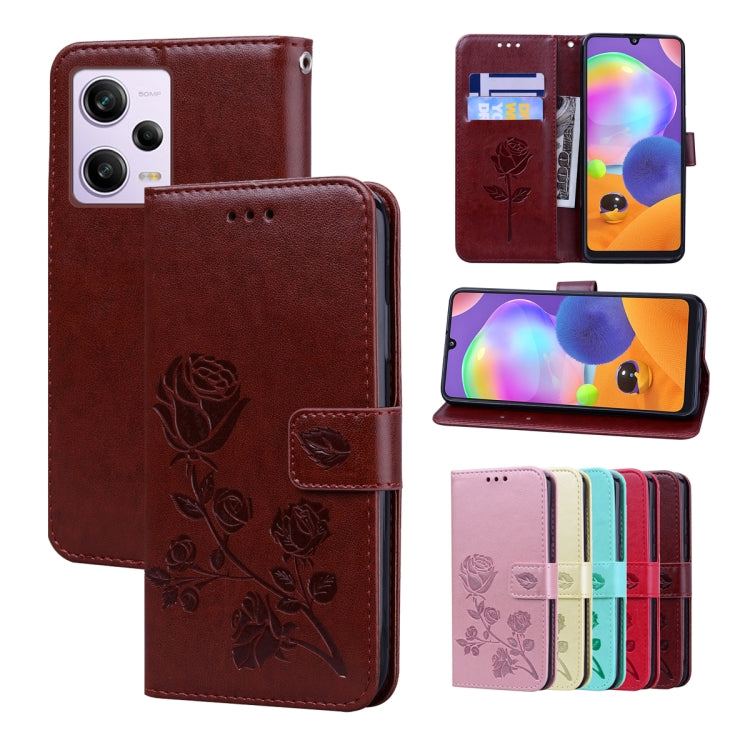 Rose Embossed Flip PU Leather Phone Case