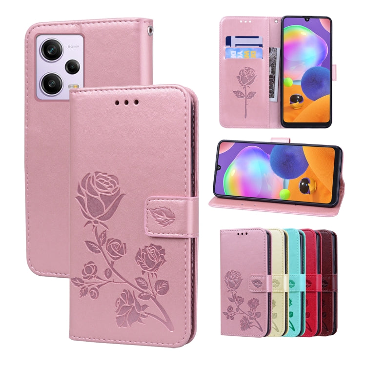 Rose Embossed Flip PU Leather Phone Case